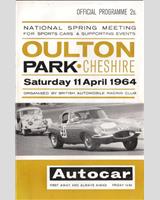 Programme Cover - National Open Oulton Park [GT] 1964