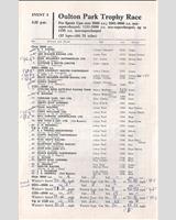 Entry List - Oulton Park Trophy 1964