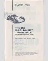 Schedule of Events - Tourist Trophy 1966