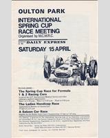 Schedule of Events - Oulton Park [Ladies] 1967