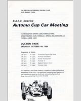 Schedule of Events - STP Championship Oulton Park 1969