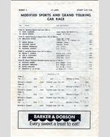 Entry List - Oulton Park 1970