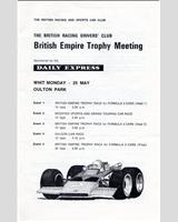 Schedule of Events - Oulton Park 1970