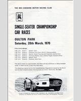 Schedule of Events - Oulton Park - Sports Cars, Grand Touring and Clubmans 1971
