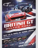 Programme Cover - British GT Championship Oulton Park 2014