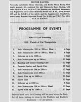 Schedule of Events - NDMC & BMRC Ouston [FJr./Sports] 1961