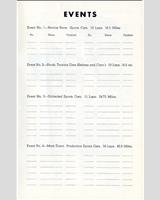 Schedule of Events - Palm Springs 1950