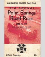 Programme Cover - Palm Springs - Sports 1951