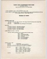 Schedule of Events - Palm Springs - Sports over 1500cc 1958