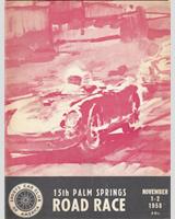 Programme Cover - Preliminary Palm Springs [CM+DM+EM+FM+GM+HM] 1958