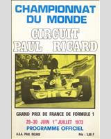 Programme Cover - GP France 1973