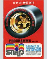 Programme Cover - Paul Ricard 1000 Kilometres 1974