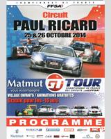 Programme Cover - FFSA French GT Championship Paul Ricard 2014