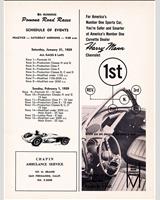 Schedule of Events - Pomona [BP] 1959