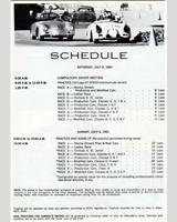 Schedule of Events - Pomona - Production - Classes C & D 1961