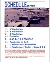 Schedule of Events - SCCA Regional Pomona [EP] 1965