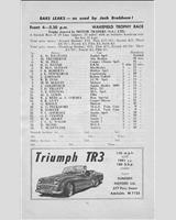 Entry List - Port Wakefield 1960