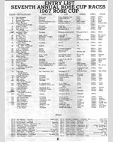 Entry List - Rose Cup Portland 1967