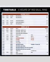 Schedule of Events - Red Bull Ring 4 Hours 2014