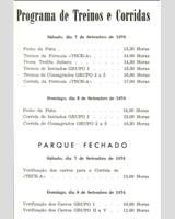 Schedule of Events - Circuito da Restinga - Formula Têcê-A 1974
