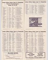 Entry List - South California Championship Riverside -  Modified 1959