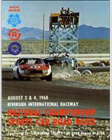 Programme Cover - SCCA National Riverside  - Classes: CP+DP 1968