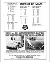Schedule of Events - SCCA National Riverside [CP+DP] 1970