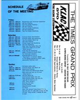 Schedule of Events - Can-Am Riverside 1972