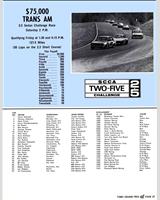 Entry List - Trans-Am Riverside - Two Five Challenge 1972