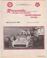 Programme Cover - SCCA National Riverside 1977