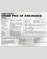 Schedule of Events - Riverside 6 Hours 1982