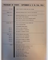 Schedule of Events - SCCA National Road America [CP] 1955