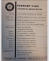 Schedule of Events - SCCA National Road America - Classes DP+EP 1956