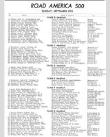 Entry List - Road America 500 Miles 1957