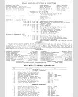 Schedule of Events - Road America 500 Miles 1957