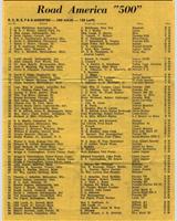 Entry List - Road America 500 Miles 1959