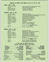 Schedule of Events - SCCA National Road America [AP+BP+CP+DP+AS] 1968