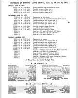 Schedule of Events - SCCA National Road America [AP+BP+CP+DP] 1971