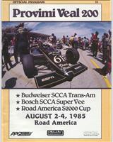 Programme Cover - Trans-Am Road America 1985