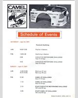 Schedule of Events - Road Atlanta 100 Miles 1977