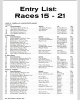 Entry List - American Road Race of Champions - Classes ASR+BSR+FA 1977