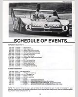 Schedule of Events - Can-Am Road Atlanta 1980