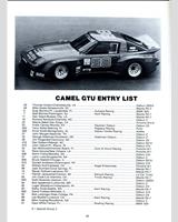 Entry List - Road Atlanta IMSA GTU 1981