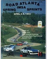 Programme Cover - Road Atlanta IMSA GTU 1982