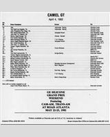 Entry List - Road Atlanta 150 Miles 1982