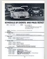 Schedule of Events - Road Atlanta IMSA GTU 1982