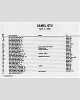 Entry List - Road Atlanta IMSA GTU 1982