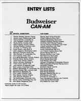 Entry List - Can-Am Road Atlanta 1982