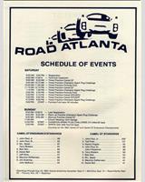 Schedule of Events - Road Atlanta 500 Kilometres 1982