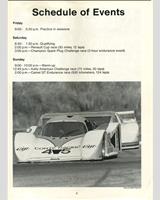 Schedule of Events - Road Atlanta 500 Kilometres 1984